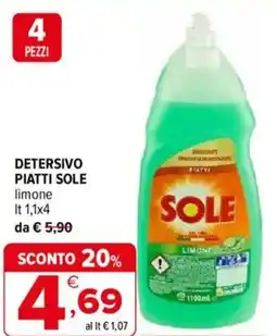 Iperal Detersivo piatti sole limone offerta