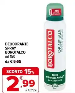 Iperal Deodorante spray BOROTALCO offerta
