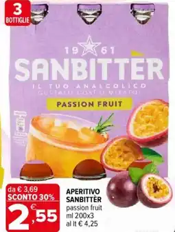 Iperal Aperitivo sanbittèr passion fruit offerta