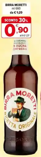 Iperal Birra MORETTI offerta