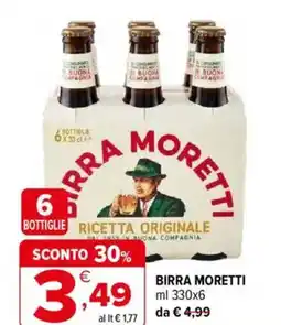 Iperal Birra MORETTI offerta