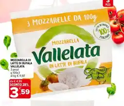 Iperal Mozzarella di latte di bufala VALLELATA offerta