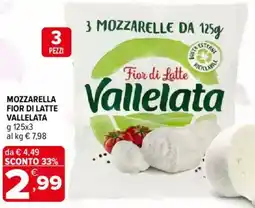 Iperal Mozzarella fior di latte VALLELATA offerta