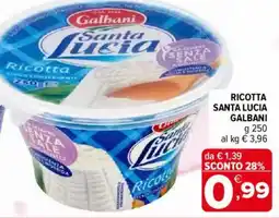 Iperal Ricotta santa lucia GALBANI offerta