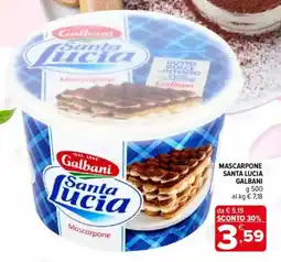 Iperal Mascarpone santa lucia GALBANI offerta