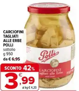 Iperal Carciofini tagliati alle erbe polli sottolio offerta