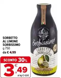 Iperal Sorbetto al limone SORBISSIMO offerta