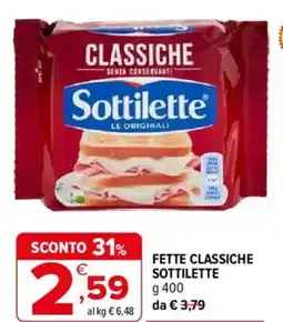 Iperal Fette classiche sottilette offerta
