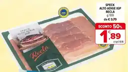 Iperal Speck alto adige igp RECLA offerta