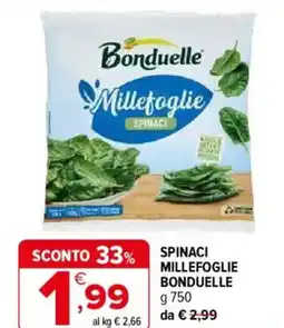 Iperal Spinaci millefoglie BONDUELLE offerta