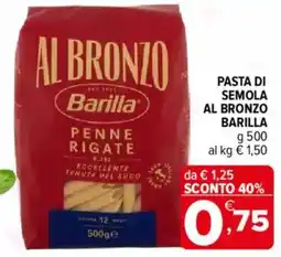 Iperal Pasta di semola al bronzo BARILLA offerta