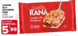 Iperal Lasagne alla bolognese RANA offerta