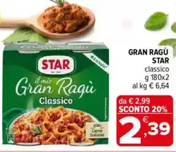 Iperal Gran ragù STAR offerta