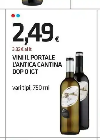 Superconti Cantina l'antica vini il portale dop o igt offerta