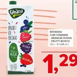 Todis Bevanda con vitamine - arancia rossa - frutti bosco offerta