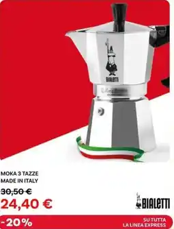 Max Factory Bialetti moka 3 tazze made in italy offerta