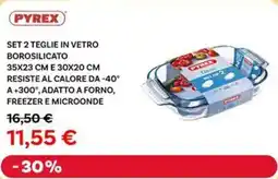 Max Factory Set 2 teglie in vetro borosilicato offerta