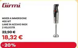 Max Factory Girmi mixer a immersione lame in acciaio inox 2 velocità offerta