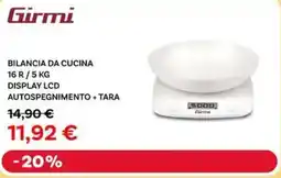Max Factory Girmi bilancia da cucina 16 R/ display LCD autospegnimento + tara offerta