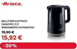 Max Factory Ariete bollitore elettrico capacità spegnimento automatico offerta
