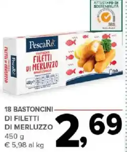Todis 18 bastoncini di filetti di merluzzo offerta