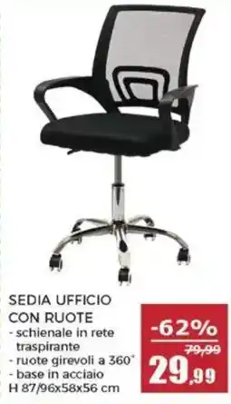 Happy Casa Sedia ufficio con ruote offerta