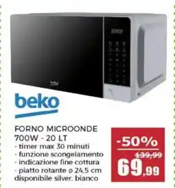 Happy Casa Beko forno microonde 700W offerta