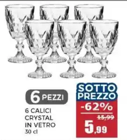 Happy Casa 6 calici crystal in vetro offerta