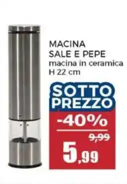 Happy Casa Macina sale e pepe macina in ceramica H 22 cm offerta