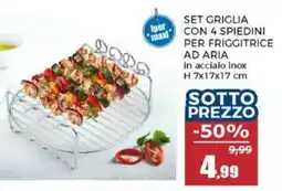 Happy Casa Set griglia con 4 spiedini per friggitrice ad aria offerta