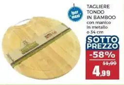 Happy Casa Tagliere tondo in bamboo offerta
