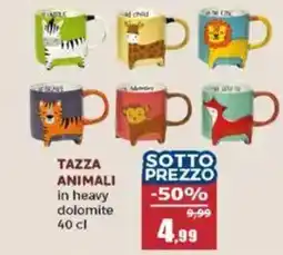 Happy Casa Tazza animali in heavy dolomite offerta