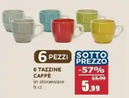 Happy Casa 6 tazzine caffè offerta