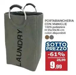Happy Casa PORTABIANCHERIA CON MANIGLIE offerta
