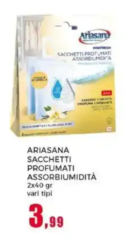 Happy Casa Ariasana sacchetti profumati assorbiumidità offerta