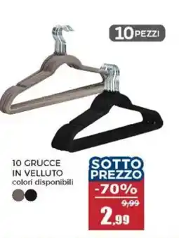 Happy Casa 10 grucce in velluto offerta