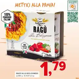 Todis Ragù alla bolognese offerta