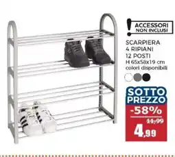 Happy Casa Scarpiera 4 ripiani 12 posti offerta