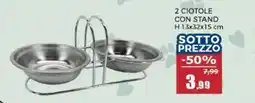 Happy Casa 2 ciotole con stand offerta