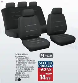 Happy Casa Coprisedili auto 9 pezzi offerta