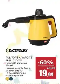 Happy Casa Dictrolux pulitore a vapore 91n1 - 1200W offerta