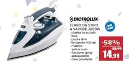 Happy Casa Dictrolux ferro da stiro a vapore 2600W offerta