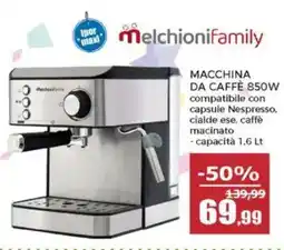 Happy Casa Melchionifamily macchina da caffè 850W offerta