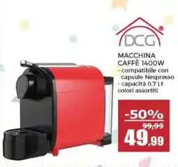 Happy Casa DCG Macchina caffè 1400W offerta