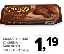 Todis Biscotti ripieni di crema vari gusti offerta