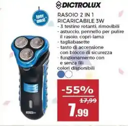 Happy Casa Dictrolux rasoio 2 in 1 ricaricabile 3W offerta