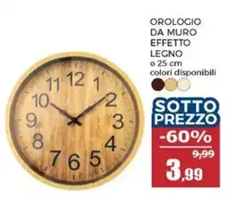 Happy Casa Orologio da muro effetto legno offerta