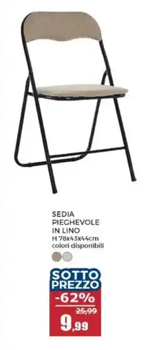 Happy Casa Sedia pieghevole in lino offerta