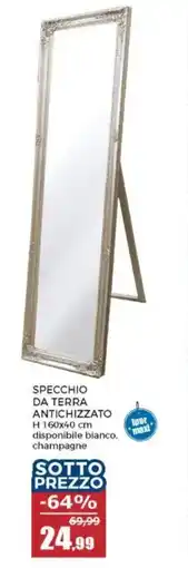 Happy Casa Specchio da terra antichizzato offerta