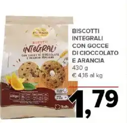 Todis Biscotti integrali con gocce di cioccolato e arancia offerta